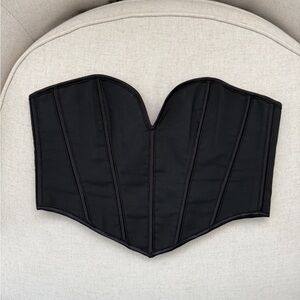 Black Strapless Corset Top